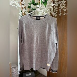 Scotch & Soda Light Gray Crewneck Sweater Long Sleeve